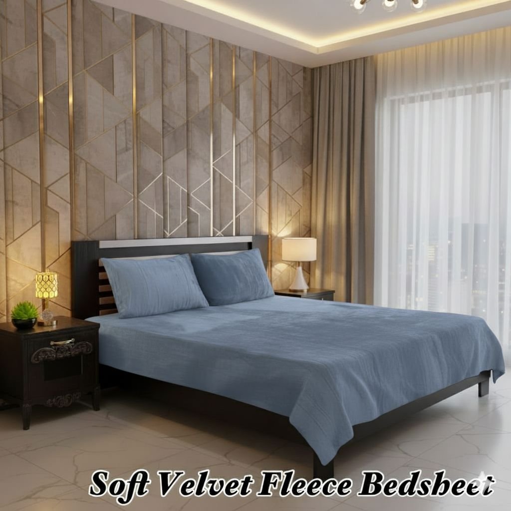 Soft Velvet Fleece Bedsheet - Image 4