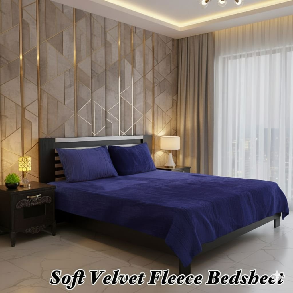 Soft Velvet Fleece Bedsheet - Image 3