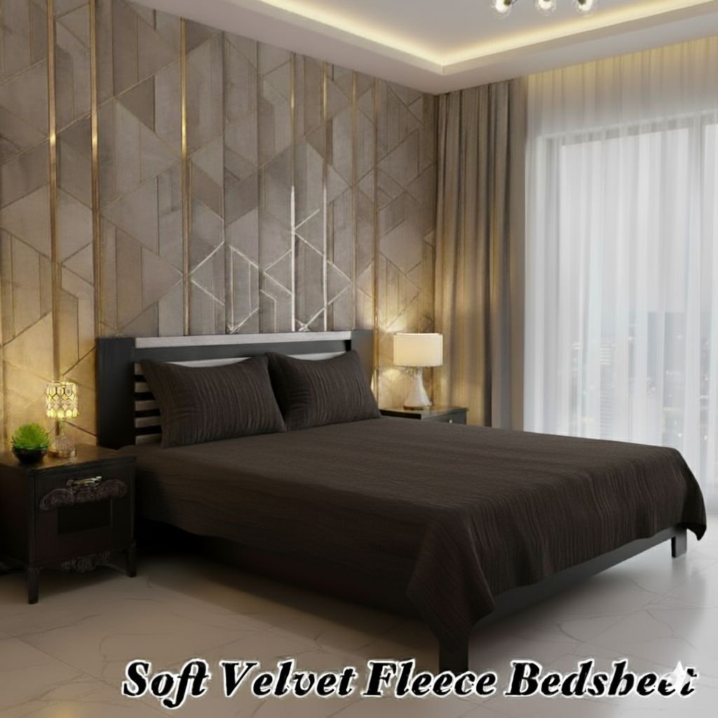 Soft Velvet Fleece Bedsheet - Image 2
